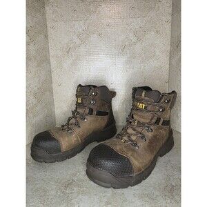 New CAT Accomplice 6" Waterproof Steel Toe Brown Work Boots Men Sz 10M P91331